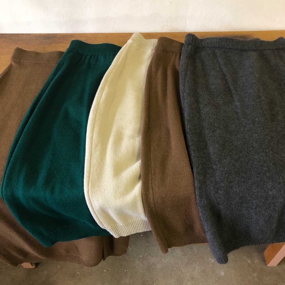 Lot of 5 Rafaella wool knit skirts